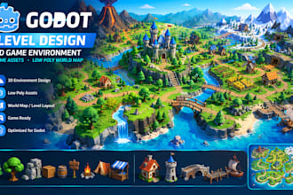 do godot level design 3d game environment game assets godot  low poly world map