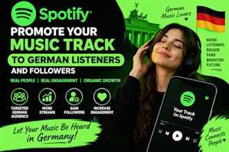 promote your music track on spotify to german listeners and followers