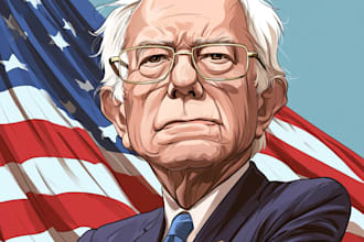create custom satirical cartoon artwork