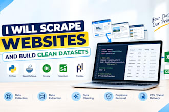 scrape websites and build clean datasets