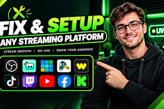 setup or fix obs studio streamlabs vmix youtube for professional livestreaming