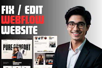design interactive webflow website, webflow expert, webflow developer, figma