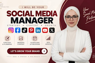 be your social media manager and professional social media marketing mana