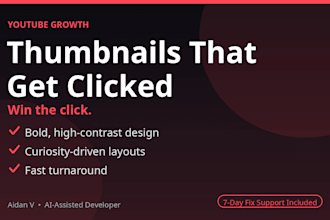 design a bold youtube thumbnail that gets the click