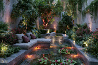 render 2d landscape plan, site plan, and real estate layout