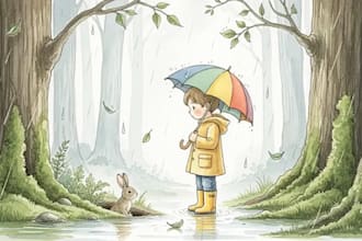 children storybook illustration, watercolor children storybook illustration