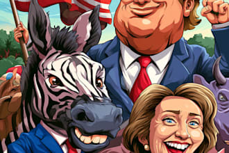 do a political cartoon for political cartoons