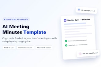 design your generative ai meeting minutes and knowledge sharing template
