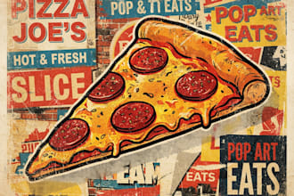 food pop art of your food pop art