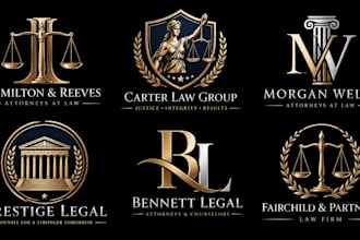 design a unique law firm, justice, attorney,  government supreme court logo