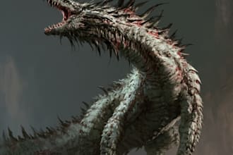 create surreal and pyschedelic creature monster