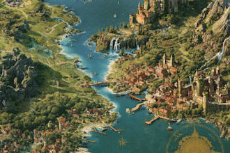 draw vintage fantasy maps for books, dnd, and tabletop games