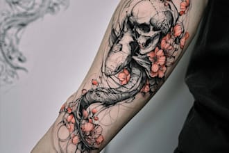 create a minimalist fine line tattoo design for you