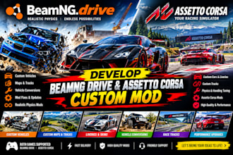 develope beamng drive and assetto corsa custom mod