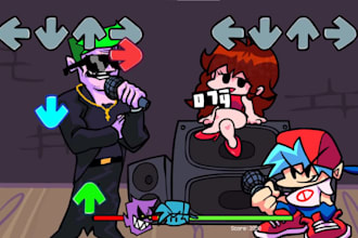do fnf chromatic, cover, character, oc sprite, animation, friday nght funkin mod