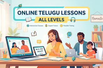 teach you conversational and written telugu for beginners