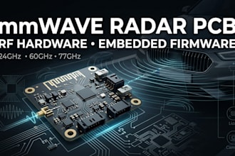 design automotive mmwave radar pcb, rf hardware and embedded firmware