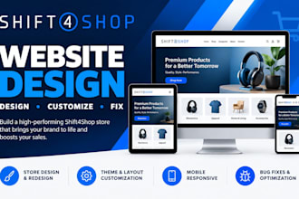 design shift4shop website, shift4shop seo, manage migrate shift4shop to shopify