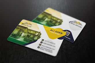 professional construction and real estate business card design
