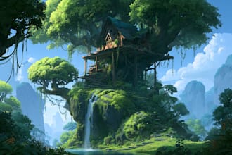 create 2d environment and game background for you