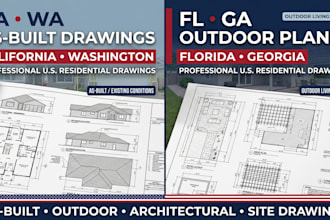 create ca wa as built drawings and fl ga outdoor plans