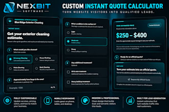 build an instant quote calculator for pressure washing