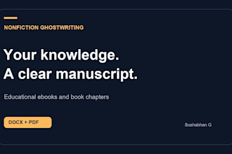 ghostwrite a nonfiction ebook or educational book chapter