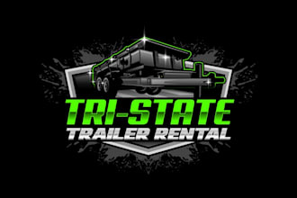 design unique delightful dump trailer logo with satisfaction guarantee