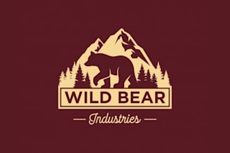 design premium bear wolf and animals logo for your brand