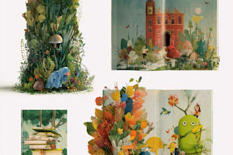 children story book illustration children story book