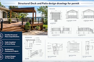design structural deck and patio drawings for permit
