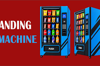 design a professional vending machine wrap and graphics