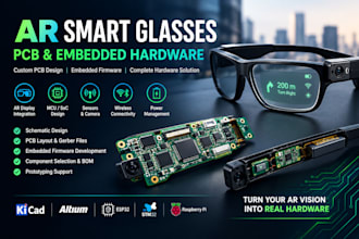 design ar smart glasses pcb and embedded hardware