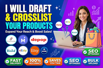 draft, crosslist product listings on poshmark mercari depop vinted and more