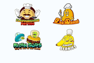 create professional character, mascot, cartoon logo design