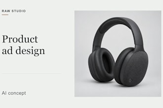 design 3 product ad creatives in 2 sizes from your assets