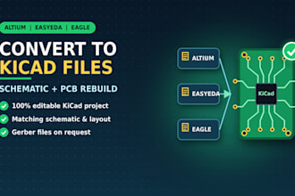 convert altium, easyeda or eagle to editable kicad schematic and pcb