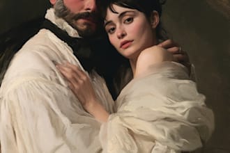 oil painting portrait and illustrations