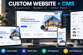 build a custom website with cms and admin panel