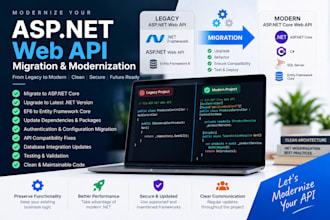 migrate and modernize your aspdotnet web API project