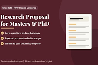 improve your research proposal for masters or phd