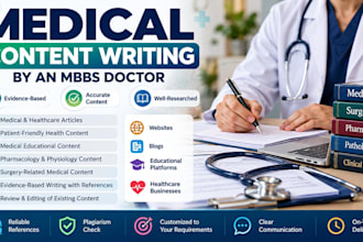 write accurate medical and healthcare content as an mbbs doctor
