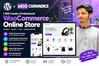 create a professional woocommerce online store