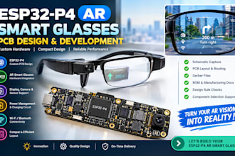 develop esp32 p4 ar smart glasses pcb
