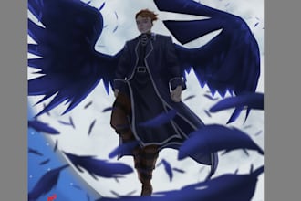 make full body chracter digital illustrations