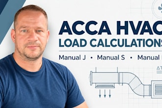 perform acca manual j, s, and d hvac load calculations for city permit
