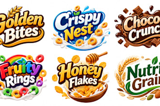 design a professional breakfast, food, grain, organic, healthy food cereal logo