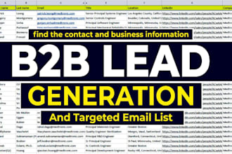build verified b2b lead lists and targeted email lists for sales growth