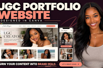design ugc portfolio website canva website design redesign ugc portfolio website