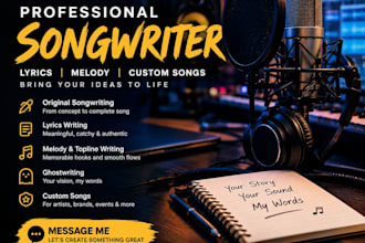 be the songwriter and producer of your original custom song